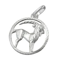 Anhänger 15mm Silberanhänger Sternzeichen Steinbock 925 Silber Damen