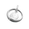 Anhänger 12mm Taufring Geburtsuhr aus echtem 925 Sterlingsilber für Kinder