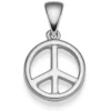 Anhänger Peace Frieden 16,5x10mm aus 585 Gold Weißgold glänzend