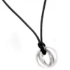 Anhänger, 3 Ringe, Kreise, Durchmesser 19,9mm, 950 Platin, für Damen