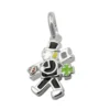 Anhänger Schornsteinfeger 12x10mm multicolor lackiert 925 Silber Kinder