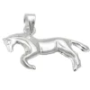 Anhänger springender Pferd 12x23mm aus echtem 925 Silber glänzend