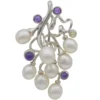 Anhänger Ästchen mit Süßwasser Perlen Amethyst Peridot 925 Silber Damen