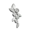 Anhänger Ästchen 23x11mm mit Zirkonia weiß 925 Silber Sterlingsilber