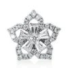 Anhänger Stern aus 750 Weißgold 36 Diamanten 0,67ct TW-SI 15x15,7mm