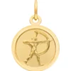 Anhänger Sternzeichen Schütze aus 333 Gold Gelbgold mattiert rund Ø 12mm