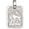 Anhänger Sternzeichen Stier aus 925 Silber teilmattiert Horoskop
