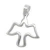 Anhänger stilisierte Taube Silhouette 19x18mm aus 925 Silber glänzend