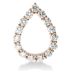 Anhänger Tropfen aus 750 Rotgold 15 Brillanten 0,76ct TW-SI 17,5x13,1mm