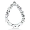 Anhänger Tropfen aus 750 Weißgold 15 Brillanten 0,75ct TW-SI 17,5x13,1mm