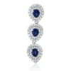 Anhänger 750 Weißgold 3 Saphire 1,18ct blau 93 Brillanten 0,93ct TW-SI 33,9x9,5mm