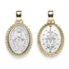 Anhänger 20x14mm Amulett mit Madonna Gravur 585 Gold Gelbgold Weißgold