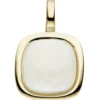 Anhänger 9,8x14,9mm aus 585 Gold Gelbgold mit Opal creme-weiß mit Schimmer