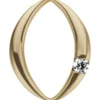 Anhänger 12,3x15,6mm aus 585 Gold Gelbgold mit Diamant Brillant 0,07ct oval