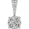 Anhänger 6,4x13,9mm aus 585 Gold Weißgold mit 18 Diamanten 0,36 Ct