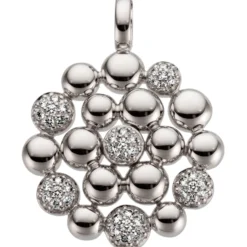 Anhänger 22,3x29,2mm aus 585 Gold Weißgold mit 42 Diamanten 0,31ct