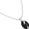 Anhänger 12x23,9mm aus 925 Silber Edelstein Onyx oval glatt glänzend Damen