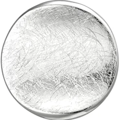 Anhänger 19,6x20,1mm aus 925 Silber eismatt gewölbt rund Halsschmuck rhodiniert