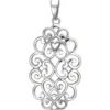 Anhänger 15,4x28,1mm aus 925 Silber mit Ornament aus Herzen rhodiniert