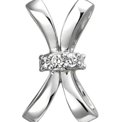 Anhänger 8,2x14,1mm aus 925 Silber mit 5 Zirkonia Silberanhänger Damen