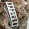 Anhänger 23x8mm aus 925 Silber Viereck rhodiniert Silberanhänger Damen