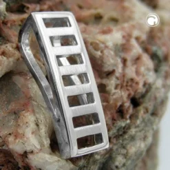 Anhänger 23x8mm aus 925 Silber Viereck rhodiniert Silberanhänger Damen