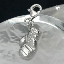 Anhänger 15x10mm Boxhandschuh Einhänger Charm aus 925 Silber rhodiniert Damen