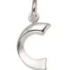 Anhänger 8,3x15,6mm Buchstabe C aus 925 Silber glänzend teilmattiert Unisex