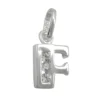Anhänger 10x7mm Buchstabe F mit Zirkonia aus echtem 925 Silber Damen
