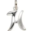 Anhänger 11,4x15,4mm Buchstabe H aus 925 Silber glänzend teilmattiert Unisex