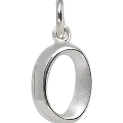 Anhänger 9x15,1mm Buchstabe O aus echtem 925 Silber glänzend teilmattiert Unisex