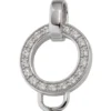 Anhänger 17x27mm Carrier Träger Einhänger Charms mit Zirkonia rundum 925 Silber