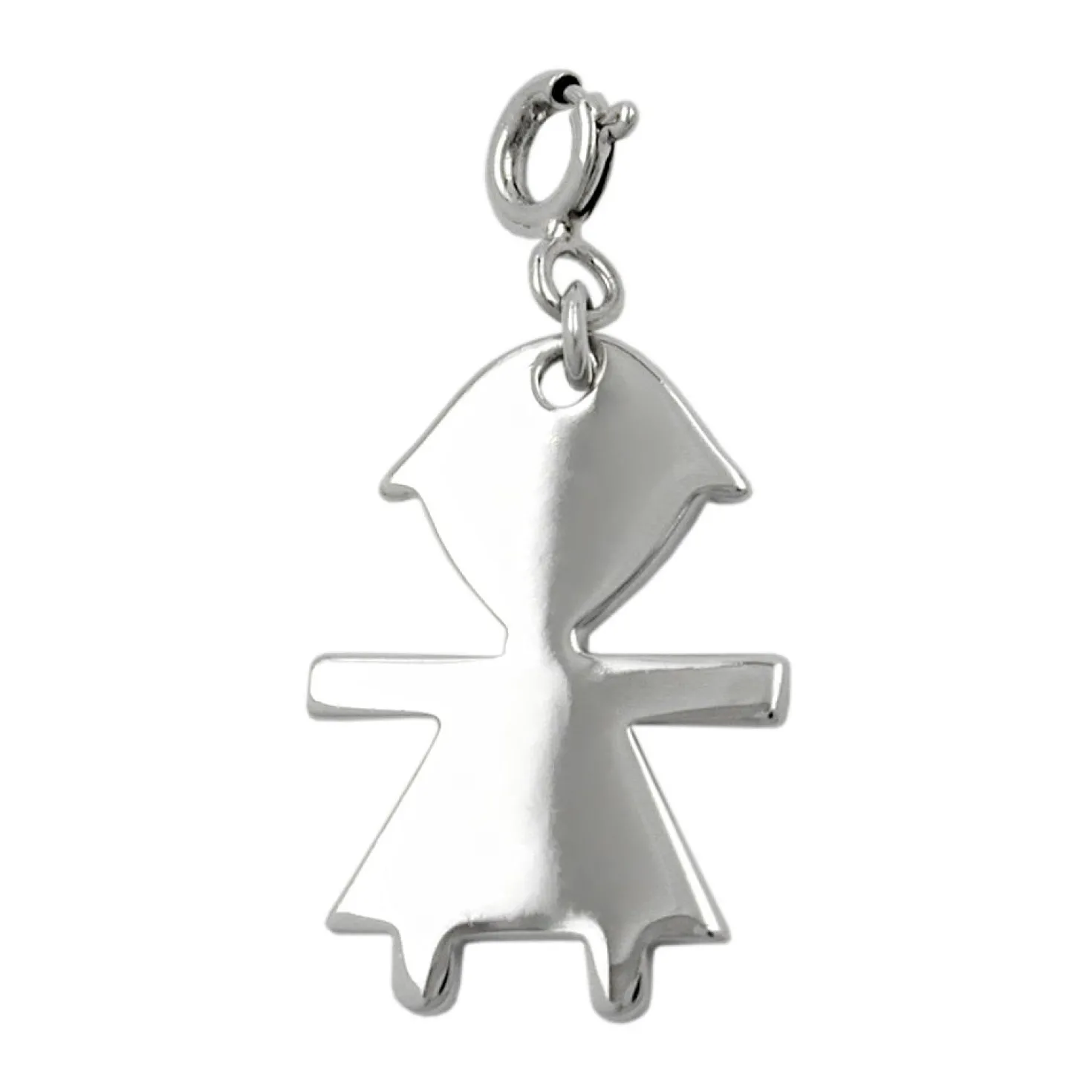 Anhänger 20x14mm Charm Einhänger Mädchen 925 Silber glänzend Damen