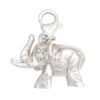 Anhänger 18,5x23,2mm Einhänger Charm Elefant aus 925 Echt Silber Damen