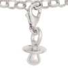Anhänger 7,9x21,4mm Einhänger Charm Schnuller 925 Echt Silber rhodiniert Damen