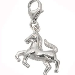 Anhänger 15,6x14,2mm Einhänger Pferd Charm aus 925 Silber rhodiniert Damen