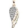 Anhänger 7,7x20mm Flügel aus 333 Gold Gelbgold bicolor mit 9 Zirkonia Damen