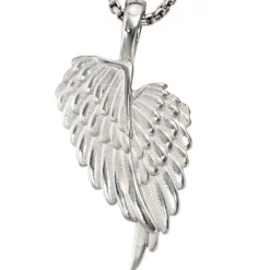 Anhänger 18,6x37,8mm Flügel Engelsflügel aus 925 Silber Halsschmuck für Damen
