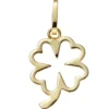 Anhänger 9,8x11,2mm Goldanhänger Kleeblatt durchbrochen 333 Gold Gelbgold Damen