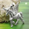 Anhänger 18x15mm Halsschmuck für Kinder Einhorn mit weißen Zirkonia 925 Silber