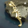 Anhänger 22x7mm Halsschmuck Seepferdchen glänzend 375 Gold Gelbgold