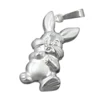 Anhänger 20x10mm Hase aus echtem 925 Silber Silberanhänger für Kinder Silberhase