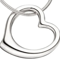 Anhänger 16,6x15,8mm Herz Herzanhänger Schwingherz aus 925 Silber glänzend