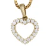 Anhänger 14,4x14,7mm Herz mit 18 Diamanten 0.5Ct 585 Gold Gelbgold