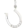 Anhänger 14,4x17,1mm Hufeisen 925 Silber glänzend 5 Zirkonia weiß Kinder