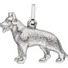 Anhänger 21,3x14,5mm Hund Schäferhund aus echtem 925 Silber 3D-geformt Unisex