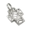 Anhänger 14x12mm Kettenanhänger Kreuz aus 375 Gold Weißgold Halsschmuck Damen
