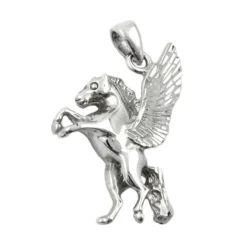Anhänger 22x18mm Kettenanhänger Pferd mit Flügel echtes 925 Silber für Damen