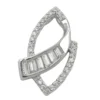 Anhänger 29x18mm Kettenanhänger viele Zirkonia 925 Silber Sterlingsilber Damen
