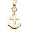 Anhänger 8,8x11,6mm Kinder Goldanhänger Anker Yachtanker aus 375 Gold Gelbgold
